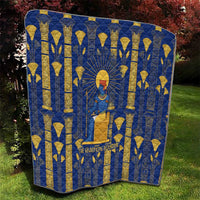 Amun Quilt Ancient Egyptian Hieroglyphic, Pharaoh and Scarab - Wonder Print Shop