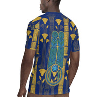 Amun Rugby Jersey Ancient Egyptian Hieroglyphic, Pharaoh and Scarab - Wonder Print Shop