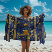 Amun Sarong Ancient Egyptian Hieroglyphic, Pharaoh and Scarab - Wonder Print Shop