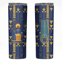 Amun Skinny Tumbler Ancient Egyptian Hieroglyphic, Pharaoh and Scarab - Wonder Print Shop