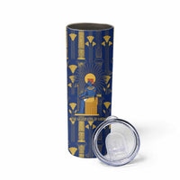 Amun Skinny Tumbler Ancient Egyptian Hieroglyphic, Pharaoh and Scarab - Wonder Print Shop