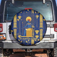 Amun Spare Tire Cover Ancient Egyptian Hieroglyphic, Pharaoh and Scarab - Wonder Print Shop