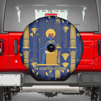 Amun Spare Tire Cover Ancient Egyptian Hieroglyphic, Pharaoh and Scarab - Wonder Print Shop