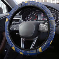 Amun Steering Wheel Cover Ancient Egyptian Hieroglyphic, Pharaoh and Scarab - Wonder Print Shop