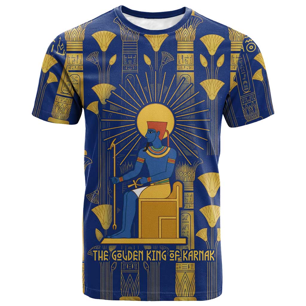 Amun T shirt Ancient Egyptian Hieroglyphic, Pharaoh and Scarab - Wonder Print Shop