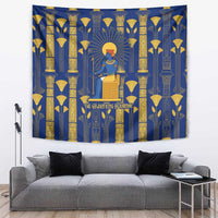 Amun Tapestry Ancient Egyptian Hieroglyphic, Pharaoh and Scarab - Wonder Print Shop
