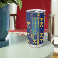 Amun Tumbler Cup Ancient Egyptian Hieroglyphic, Pharaoh and Scarab - Wonder Print Shop