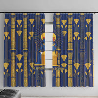 Amun Window Curtain Ancient Egyptian Hieroglyphic, Pharaoh and Scarab - Wonder Print Shop