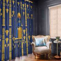 Amun Window Curtain Ancient Egyptian Hieroglyphic, Pharaoh and Scarab - Wonder Print Shop