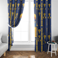 Amun Window Curtain Ancient Egyptian Hieroglyphic, Pharaoh and Scarab - Wonder Print Shop