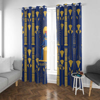 Amun Window Curtain Ancient Egyptian Hieroglyphic, Pharaoh and Scarab - Wonder Print Shop