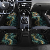 Amun Ancient Egyptian Car Mats with Mystical Smoke Swirl Pattern, Fiery Ram Head, and Hieroglyphic - Wonder Print Shop