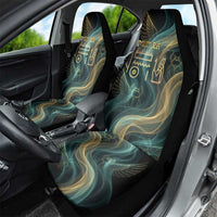 Amun Ancient Egyptian Car Seat Cover with Mystical Smoke Swirl Pattern, Fiery Ram Head, and Hieroglyphic - Wonder Print Shop