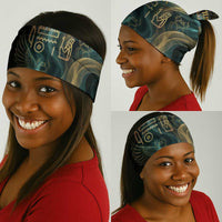 Amun Ancient Egyptian Neck Gaiter with Mystical Smoke Swirl Pattern, Fiery Ram Head, and Hieroglyphic - Wonder Print Shop