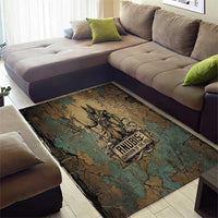 Anubis Area Rug Ancient Egyptian Aged Papyrus, Scales of Justice, and Egyptian Hieroglyph - Wonder Print Shop