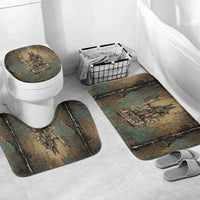 Anubis Bathroom Set Ancient Egyptian Aged Papyrus, Scales of Justice, and Egyptian Hieroglyph - Wonder Print Shop