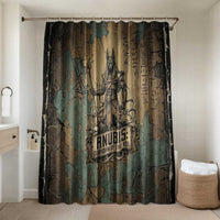Anubis Bathroom Set Ancient Egyptian Aged Papyrus, Scales of Justice, and Egyptian Hieroglyph - Wonder Print Shop