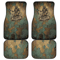 Anubis Car Mats Ancient Egyptian Aged Papyrus, Scales of Justice, and Egyptian Hieroglyph - Wonder Print Shop