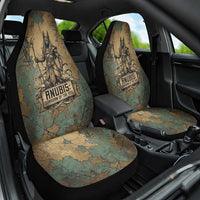 Anubis Car Seat Cover Ancient Egyptian Aged Papyrus, Scales of Justice, and Egyptian Hieroglyph - Wonder Print Shop