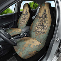 Anubis Car Seat Cover Ancient Egyptian Aged Papyrus, Scales of Justice, and Egyptian Hieroglyph - Wonder Print Shop