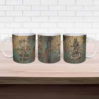 Anubis Ceramic Mug Ancient Egyptian Aged Papyrus, Scales of Justice, and Egyptian Hieroglyph - Wonder Print Shop