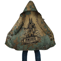 Anubis Cloak Ancient Egyptian Aged Papyrus, Scales of Justice, and Egyptian Hieroglyph - Wonder Print Shop