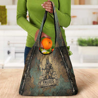 Anubis Grocery Bag Ancient Egyptian Aged Papyrus, Scales of Justice, and Egyptian Hieroglyph - Wonder Print Shop