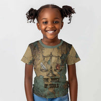 Anubis Kid T shirt Ancient Egyptian Aged Papyrus, Scales of Justice, and Egyptian Hieroglyph - Wonder Print Shop