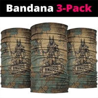 Anubis Neck Gaiter Ancient Egyptian Aged Papyrus, Scales of Justice, and Egyptian Hieroglyph - Wonder Print Shop