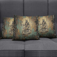 Anubis Pillow Cover Ancient Egyptian Aged Papyrus, Scales of Justice, and Egyptian Hieroglyph - Wonder Print Shop