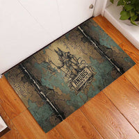 Anubis Rubber Doormat Ancient Egyptian Aged Papyrus, Scales of Justice, and Egyptian Hieroglyph - Wonder Print Shop