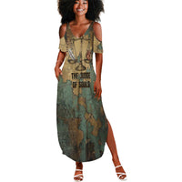Anubis Summer Maxi Dress Ancient Egyptian Aged Papyrus, Scales of Justice, and Egyptian Hieroglyph - Wonder Print Shop