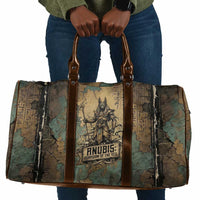 Anubis Travel Bag Ancient Egyptian Aged Papyrus, Scales of Justice, and Egyptian Hieroglyph - Wonder Print Shop