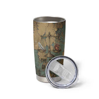 Anubis Tumbler Cup Ancient Egyptian Aged Papyrus, Scales of Justice, and Egyptian Hieroglyph - Wonder Print Shop