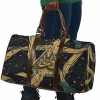 Anubis Ancient Egyptian Travel Bag with Starry Mummy Wrap Pattern, Anubis Warrior Illustration, and Pyramid - Wonder Print Shop