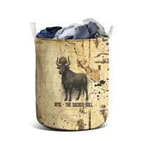 Apis Laundry Basket Ancient Egyptian Papyrus Map, Egyptian Crown Bull Illustration - Wonder Print Shop