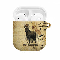 Apis AirPods Case Ancient Egyptian Papyrus Map, Egyptian Crown Bull Illustration - Wonder Print Shop