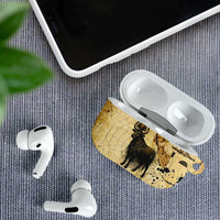 Apis AirPods Case Ancient Egyptian Papyrus Map, Egyptian Crown Bull Illustration - Wonder Print Shop