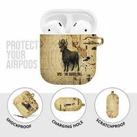Apis AirPods Case Ancient Egyptian Papyrus Map, Egyptian Crown Bull Illustration - Wonder Print Shop