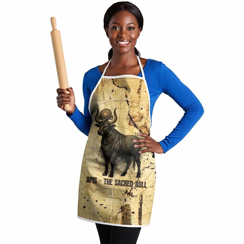 Apis Apron Ancient Egyptian Papyrus Map, Egyptian Crown Bull Illustration - Wonder Print Shop