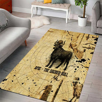 Apis Area Rug Ancient Egyptian Papyrus Map, Egyptian Crown Bull Illustration - Wonder Print Shop
