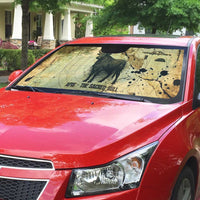 Apis Auto Sun Shade Ancient Egyptian Papyrus Map, Egyptian Crown Bull Illustration - Wonder Print Shop