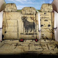 Apis Back Car Seat Cover Ancient Egyptian Papyrus Map, Egyptian Crown Bull Illustration - Wonder Print Shop