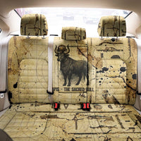 Apis Back Car Seat Cover Ancient Egyptian Papyrus Map, Egyptian Crown Bull Illustration - Wonder Print Shop