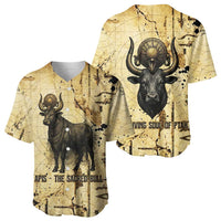 Apis Baseball Jersey Ancient Egyptian Papyrus Map, Egyptian Crown Bull Illustration - Wonder Print Shop