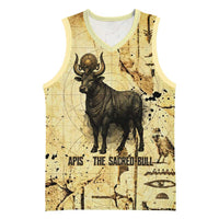 Apis Basketball Jersey Ancient Egyptian Papyrus Map, Egyptian Crown Bull Illustration - Wonder Print Shop