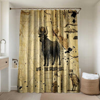 Apis Bathroom Set Ancient Egyptian Papyrus Map, Egyptian Crown Bull Illustration - Wonder Print Shop