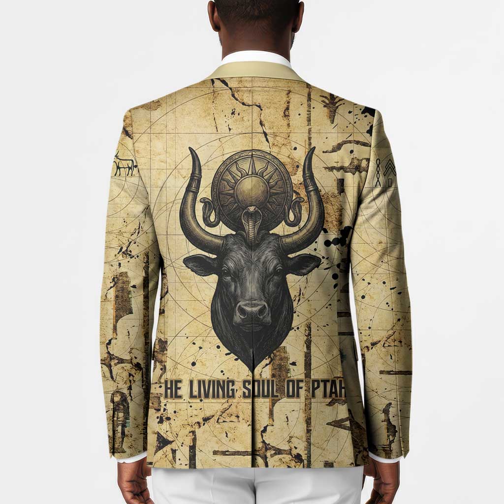 Apis Blazer Ancient Egyptian Papyrus Map, Egyptian Crown Bull Illustration - Wonder Print Shop