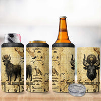 Apis 4 in 1 Can Cooler Tumbler Ancient Egyptian Papyrus Map, Egyptian Crown Bull Illustration - Wonder Print Shop