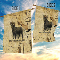 Apis Garden Flag Ancient Egyptian Papyrus Map, Egyptian Crown Bull Illustration - Wonder Print Shop